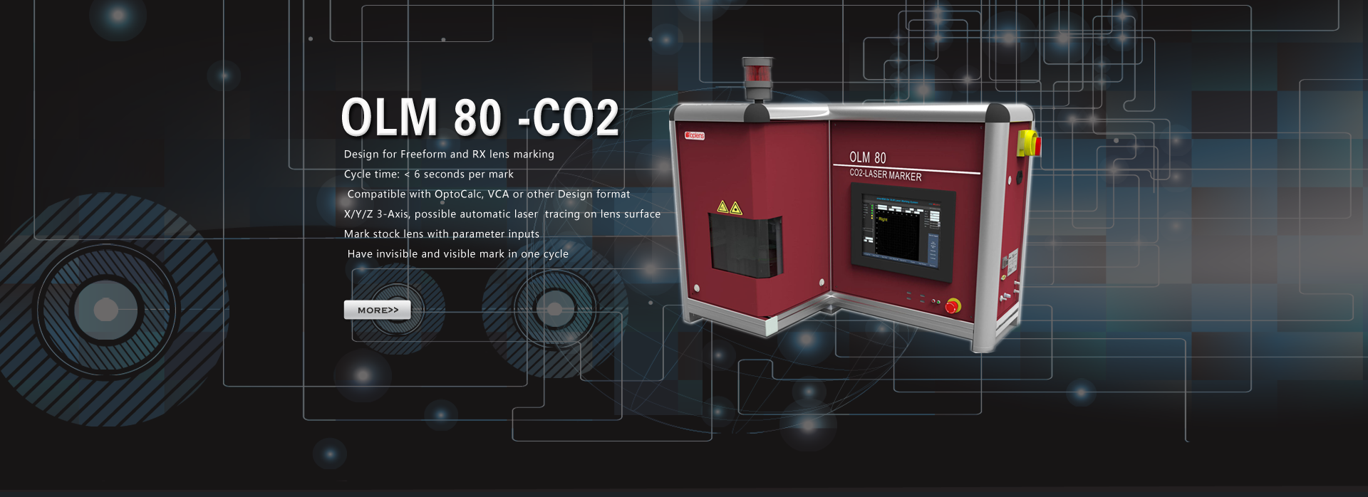 CO2 Laser Engraver for Opthalmic Lens TLE80-CO2